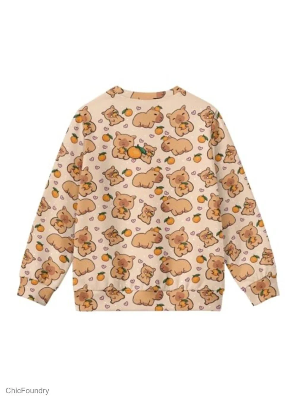 Girls Button Down Cardigan Polyester Long Sleeve Crew Neck Knit Sweater